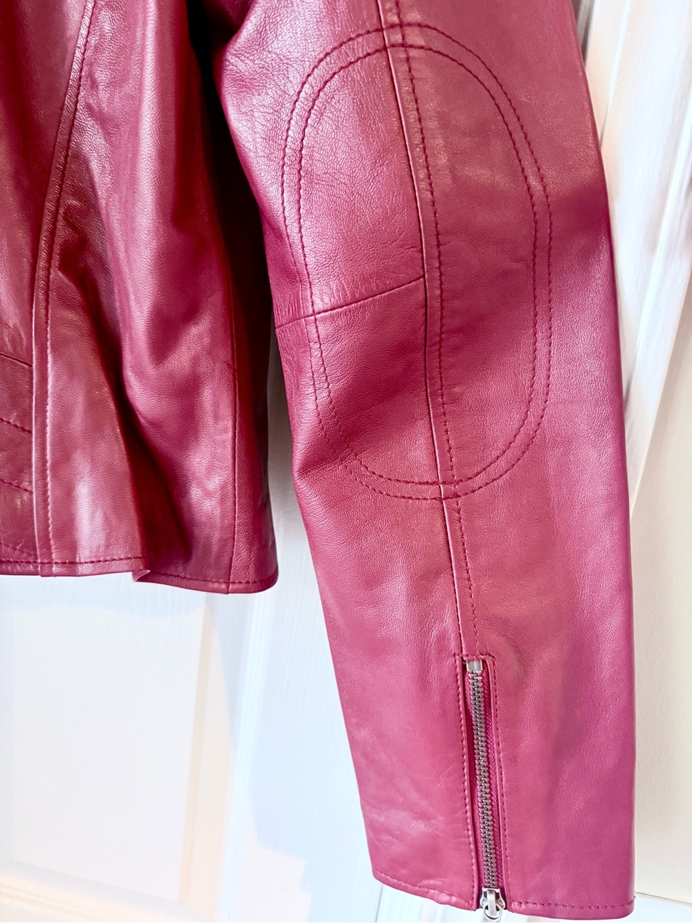 WILSONS LEATHER • Women’s Red Leather Moto Jacket • Size XL • Never Worn - Picture 7 of 8